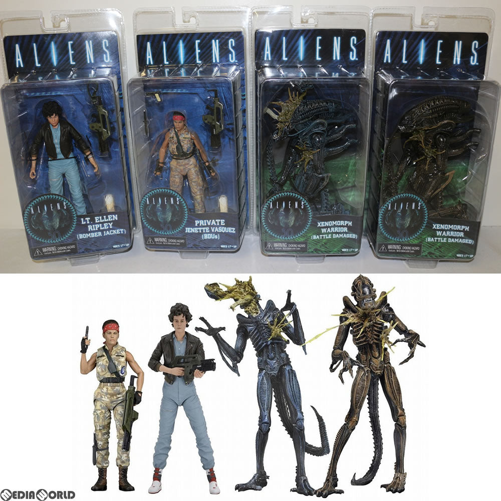 【中古即納】[FIG] エイリアン/ 7インチ アクションフィギュア シリーズ12 エイリアン2 4種セット ネカ(20170910)