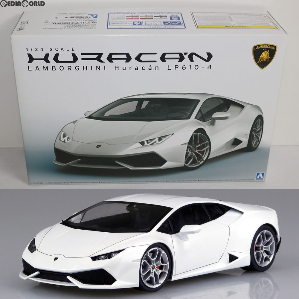 【中古即納】[PTM] 1/24 スーパーカー No.4 ランボルギーニ ウラカン LP610-4 プラモデル アオシマ(20160825)