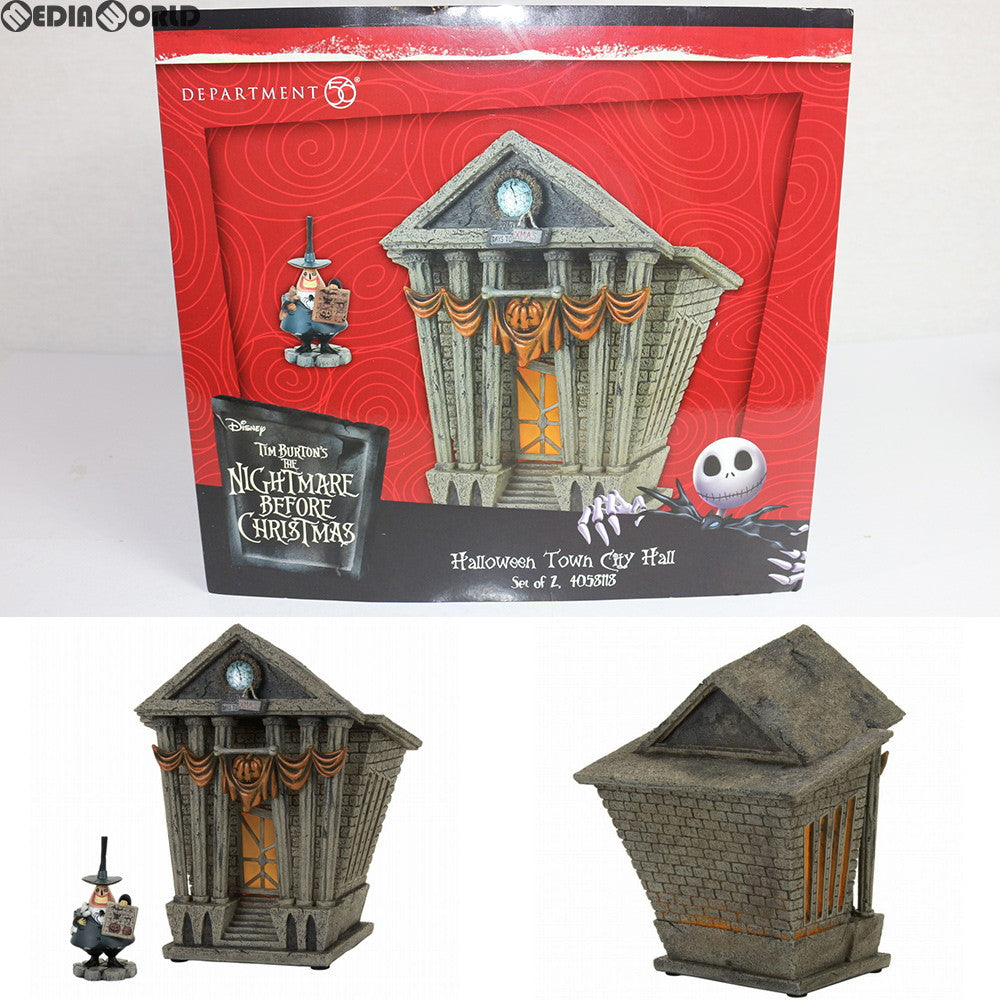 【中古即納】[FIG] NBC ナイトメア・ビフォア・クリスマス ヴィレッジ/ ハロウィンタウン シティ ホール ナイトメアー・ビフォア・クリスマス スタチュー フィギュア エネスコ(Enesco) (20170731)