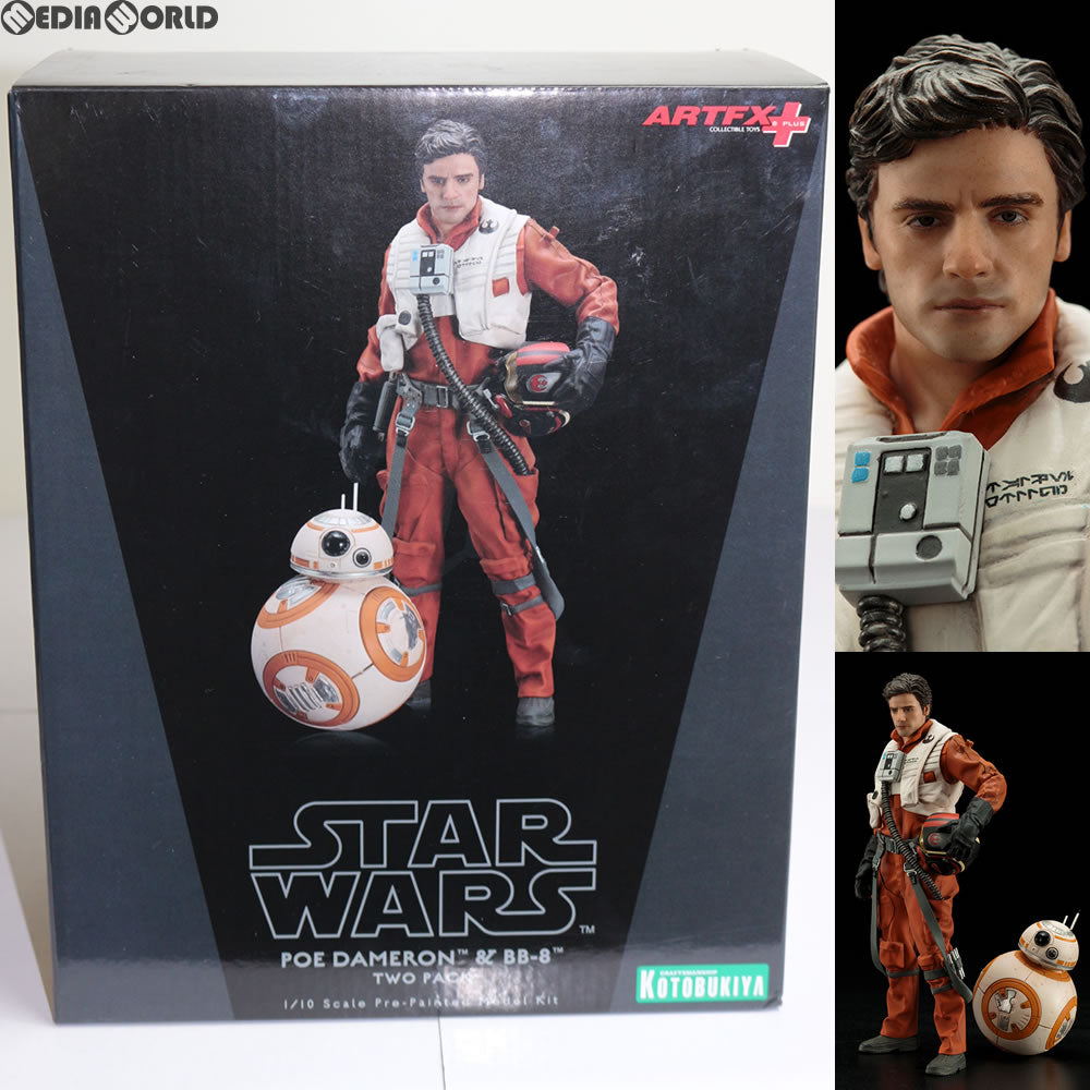 【中古即納】[FIG]ARTFX+ ポー・ダメロン&BB-8 2パック フォースの覚醒版 STAR WARS(スター・ウォーズ)/フォースの覚醒 1/10簡易組立キット フィギュア(SW122) コトブキヤ(20171031)