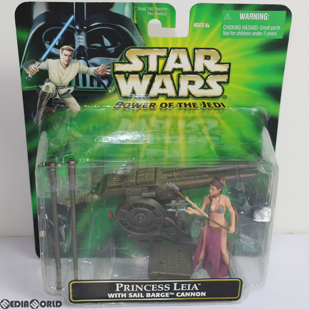 【中古即納】[FIG] スター・ウォーズ パワー・オブ・ザ・ジェダイ デラックス フィギュア プリンセス・レイア with セール・バージキャノン STAR WARS 完成品 可動フィギュア(84653) トミー(20011231)