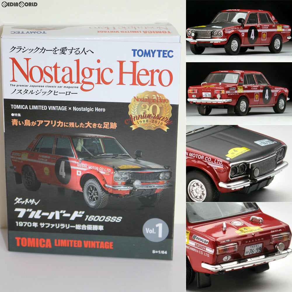 【中古即納】[FIG] トミカリミテッドヴィンテージ TLV-ノスタルジックヒーロー ブルーバード 1/64 完成品 ミニカー トミーテック(20180310)