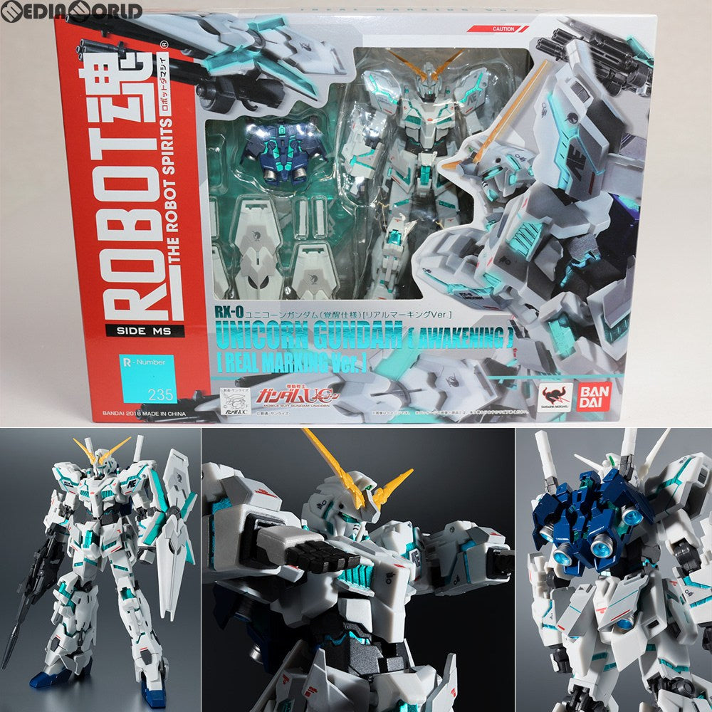 【中古即納】[FIG] ROBOT魂(SIDE MS) ユニコーンガンダム(覚醒Ver.) [リアルマーキングVer.] 機動戦士ガンダムUC 完成品 可動フィギュア バンダイ(20180421)