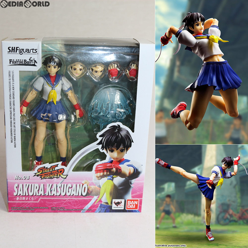 【中古即納】[FIG] S.H.Figuarts(フィギュアーツ) 春日野さくら(かすがのさくら) ストリートファイターIV 完成品 可動フィギュア バンダイ(20180720)