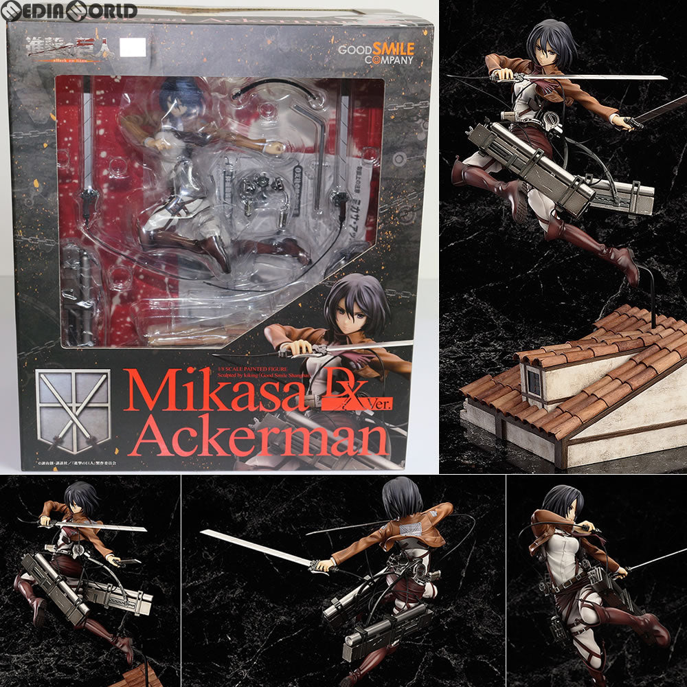 【中古即納】[FIG]GOODSMILE ONLINE SHOP限定 ミカサ・アッカーマン DX Ver. 進撃の巨人 1/8 完成品 フィギュア グッドスマイルカンパニー(20150529)