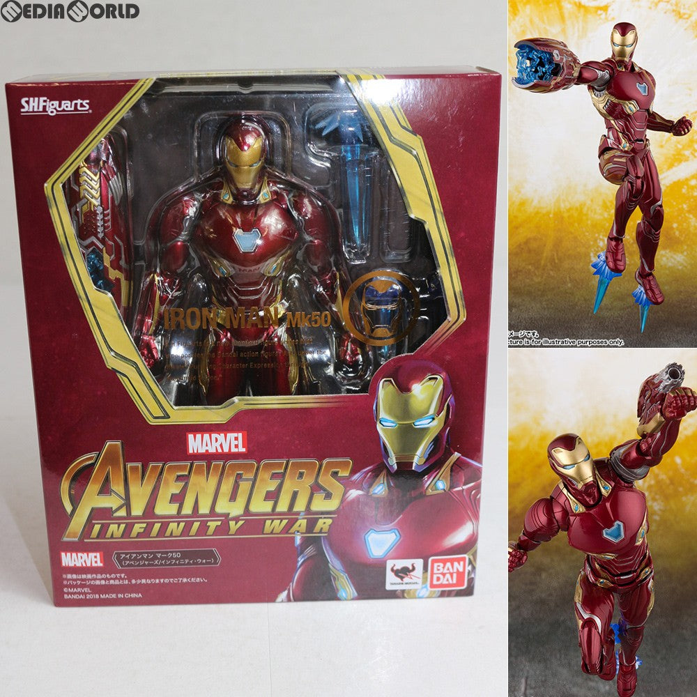 【中古即納】[FIG] S.H.Figuarts(フィギュアーツ) アイアンマン マーク50 アベンジャーズ/インフィニティ・ウォー 完成品 可動フィギュア バンダイ(20180616)
