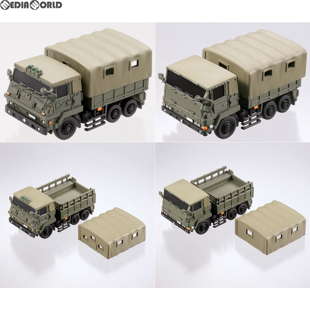 【中古即納】[FIG]miniQ ミニチュアキューブ008 陸上自衛隊 3トン半トラック新旧セット(73式大型トラック) 完成品 ミニカー(MQN008) 海洋堂(20180525)