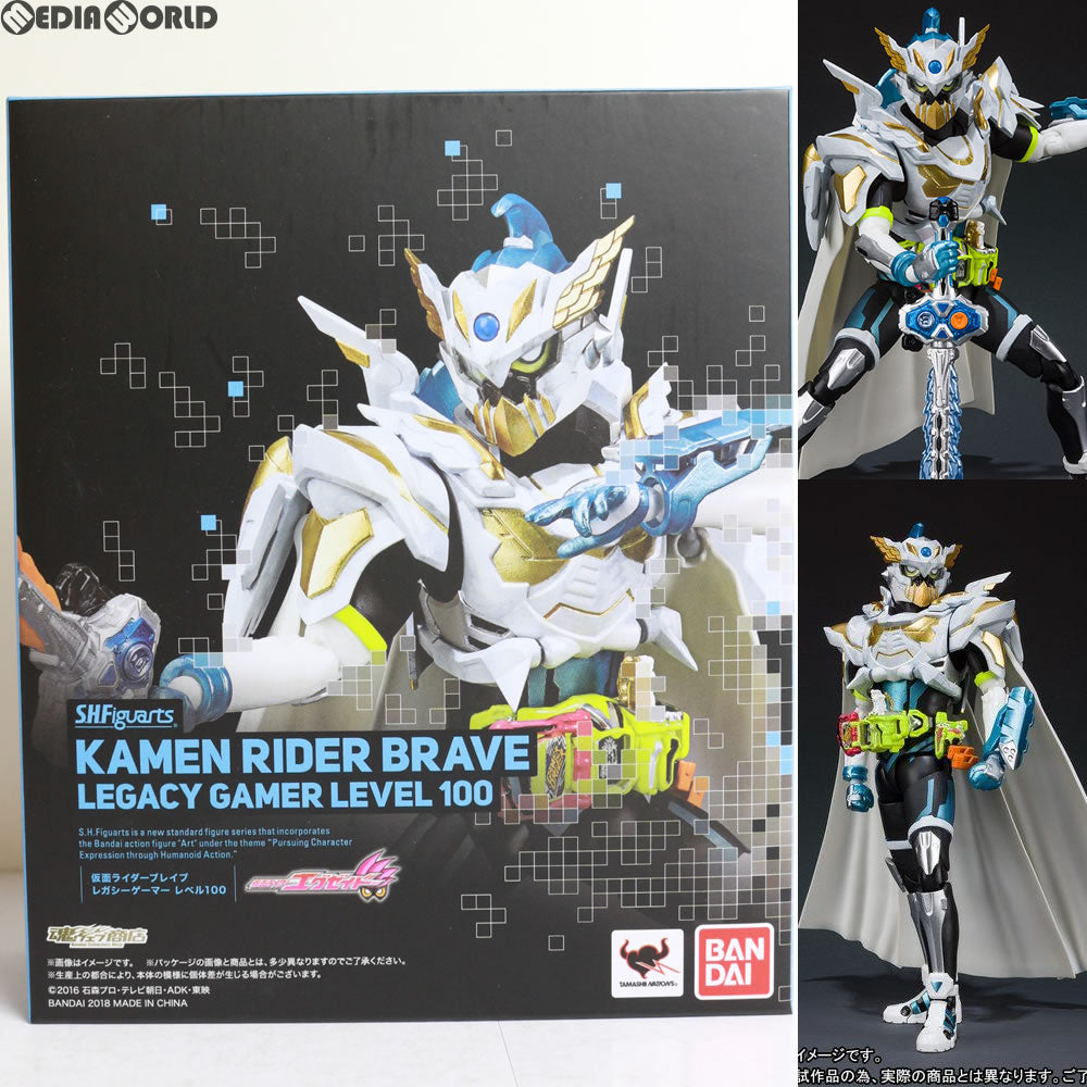 【中古即納】[FIG] 魂ウェブ商店限定 S.H.Figuarts(フィギュアーツ) 仮面ライダーブレイブ レガシーゲーマー レベル100 仮面ライダーエグゼイド 完成品 可動フィギュア バンダイ(20180324)
