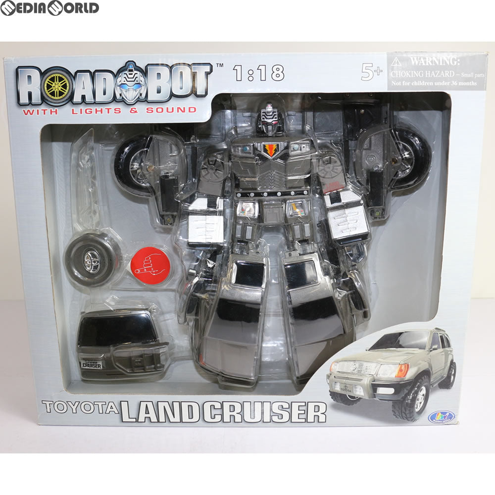 【中古即納】[TOY] ROAD BOT(ロードボット) WITH LIGHT A SOUND TOYOTA LAND CRUISER(トヨタ ランドクルーザー) 1/18 完成トイ(50060) Happy Well/スカイネット(アオシマ) (20091231)