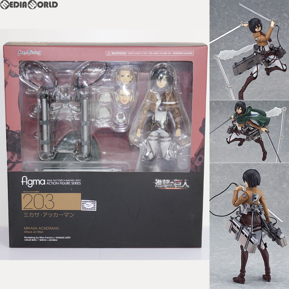 【中古即納】[FIG] (二次出荷) figma(フィグマ) 203 ミカサ・アッカーマン 進撃の巨人 完成品 可動フィギュア マックスファクトリー(20140430)