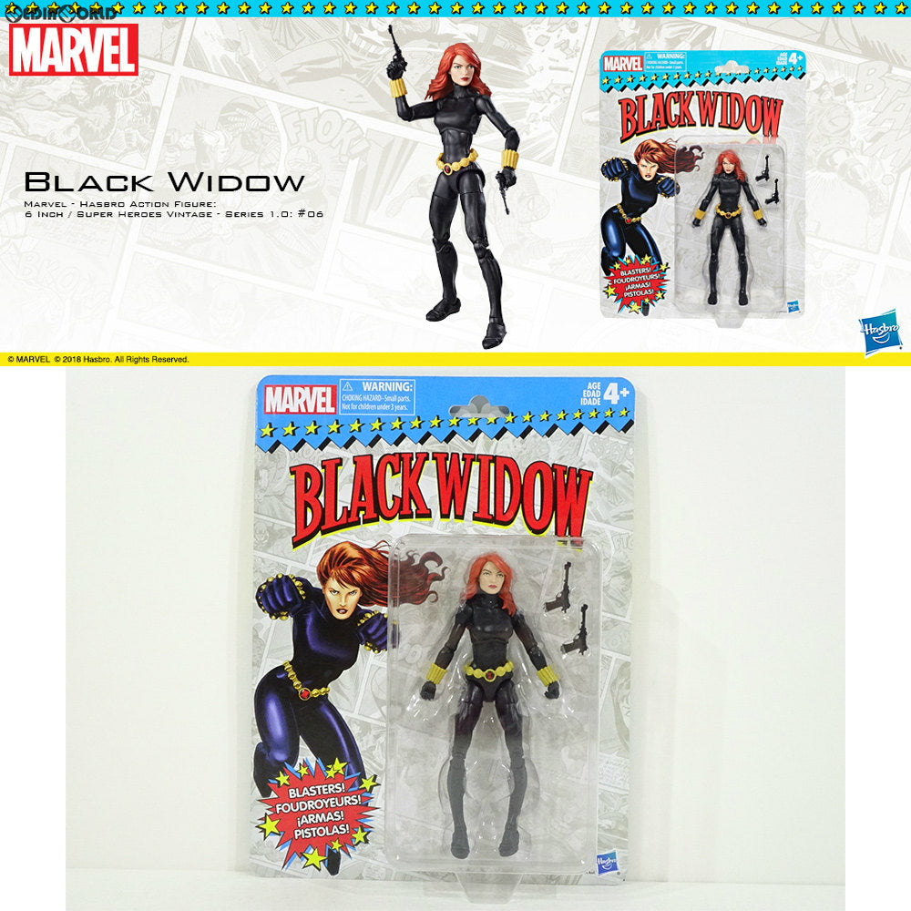 【中古即納】[FIG] スーパーヒーローズ・ヴィンテージ 1.0 #06 ブラック・ウィドウ マーベル・コミック ハズブロ アクションフィギュア ハズブロ/ホットトイズ(20180330)