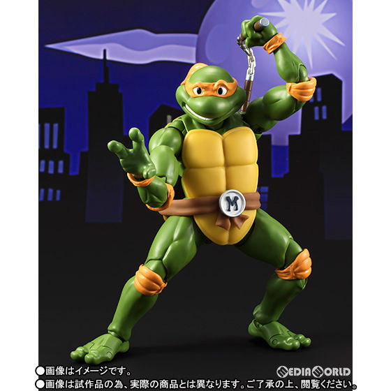【中古即納】[FIG] 魂ウェブ商店限定 S.H.Figuarts(フィギュアーツ) ミケランジェロ ティーンエイジ・ミュータント・ニンジャ・タートルズ 完成品 可動フィギュア バンダイ(20161125)