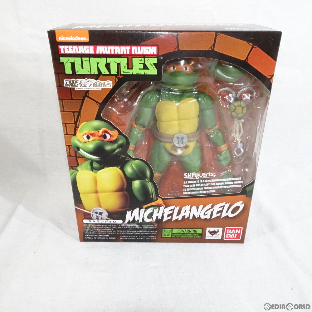 【中古即納】[FIG] 魂ウェブ商店限定 S.H.Figuarts(フィギュアーツ) ミケランジェロ ティーンエイジ・ミュータント・ニンジャ・タートルズ 完成品 可動フィギュア バンダイ(20161125)