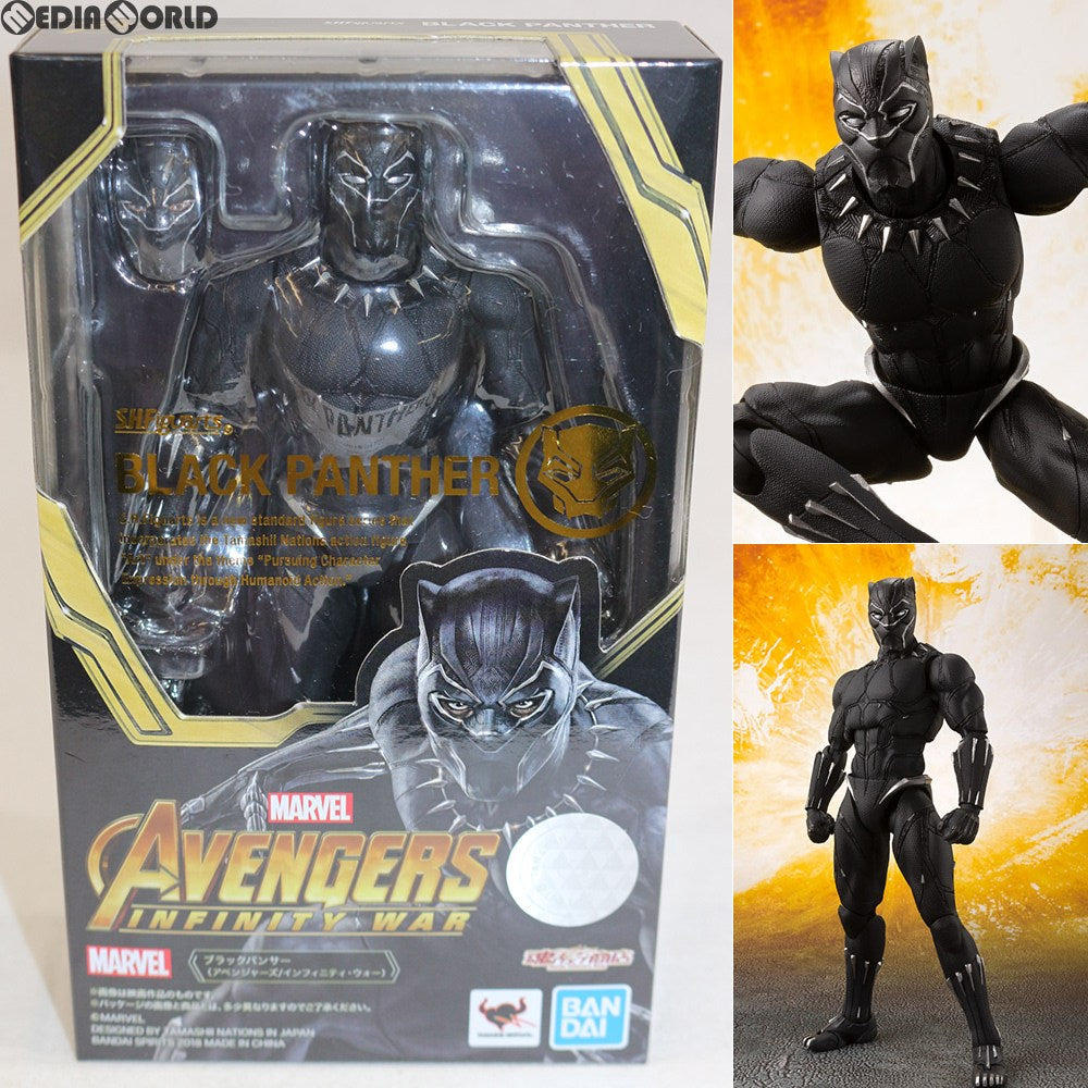 【中古即納】[FIG] 魂ウェブ商店限定 S.H.Figuarts(フィギュアーツ) ブラックパンサー(アベンジャーズ/インフィニティ・ウォー) 完成品 可動フィギュア バンダイスピリッツ(20180921)