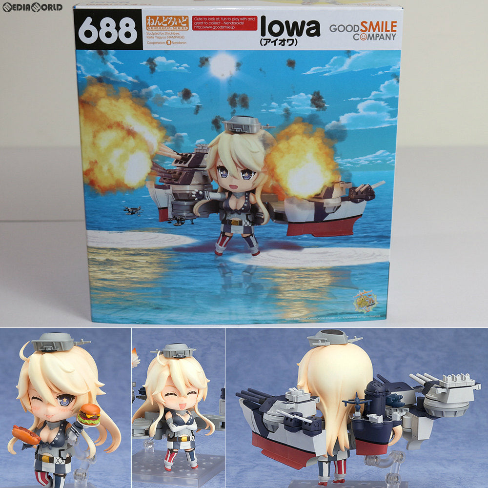 【中古即納】[FIG]GOODSMILE ONLINE SHOP限定特典付属 ねんどろいど 688 Iowa(アイオワ) 艦隊これくしょん -艦これ- 完成品 可動フィギュア グッドスマイルカンパニー(20170422)