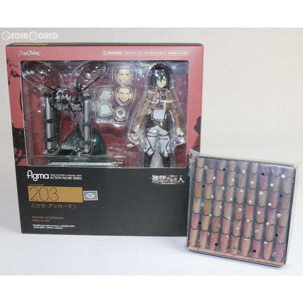 【中古即納】[FIG] GOODSMILE ONLINE SHOP限定特典付属 figma(フィグマ) 203 ミカサ・アッカーマン 進撃の巨人 完成品 可動フィギュア マックスファクトリー(20140131)