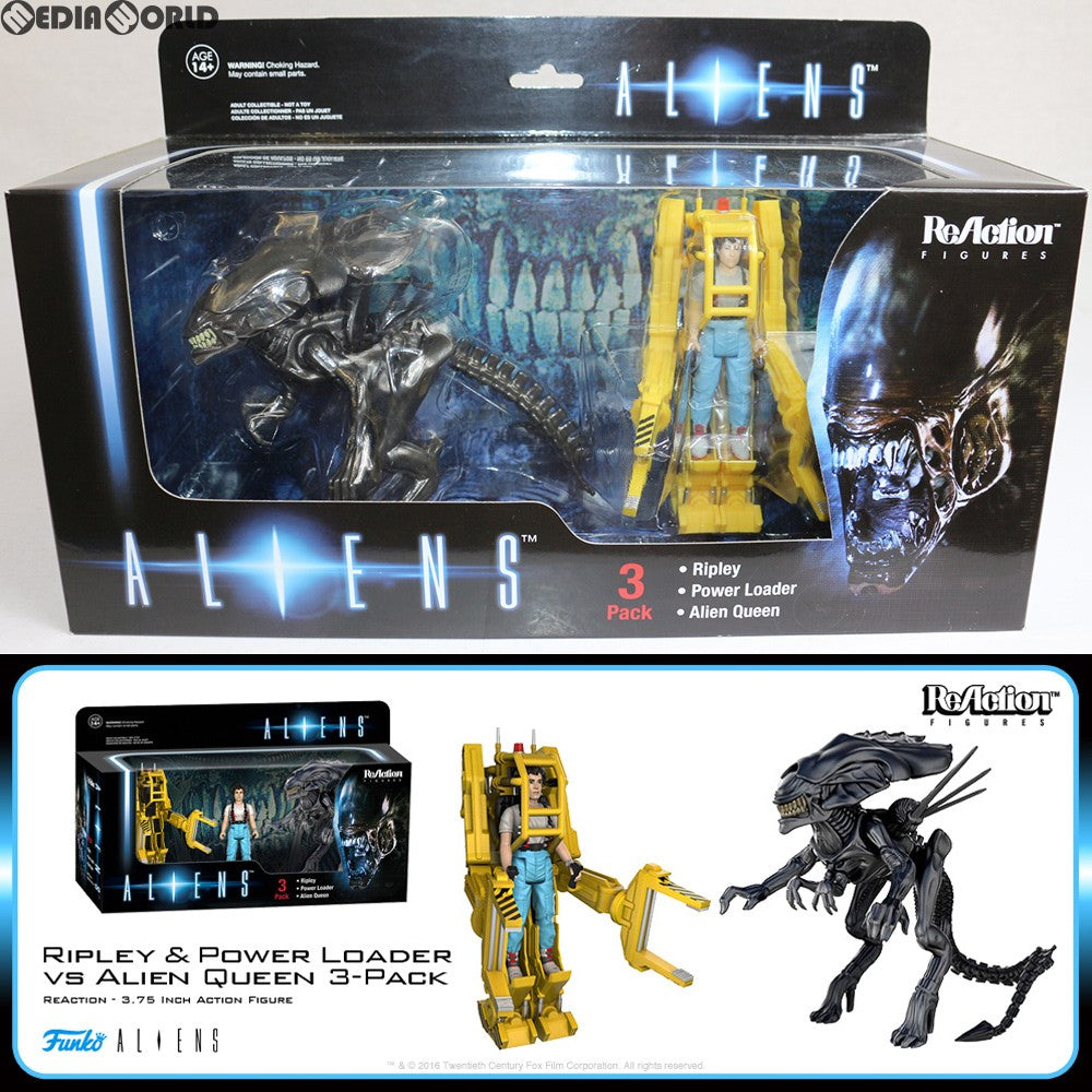 【中古即納】[FIG] リ・アクション エイリアン2 エレン・リプリー&パワーローダーvsエイリアン・クイーン 3パック 3.75インチ アクションフィギュア FUNKO(ファンコ) (20160831)