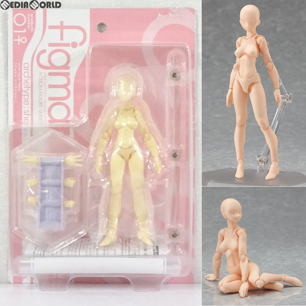 【中古即納】[FIG] (再販) GOODSMILE ONLINE SHOP限定 figma(フィグマ) 01♀ archetype:she flesh color(アーキタイプ シー フレッシュカラー) ver. 可動フィギュア マックスファクトリー(20151130)