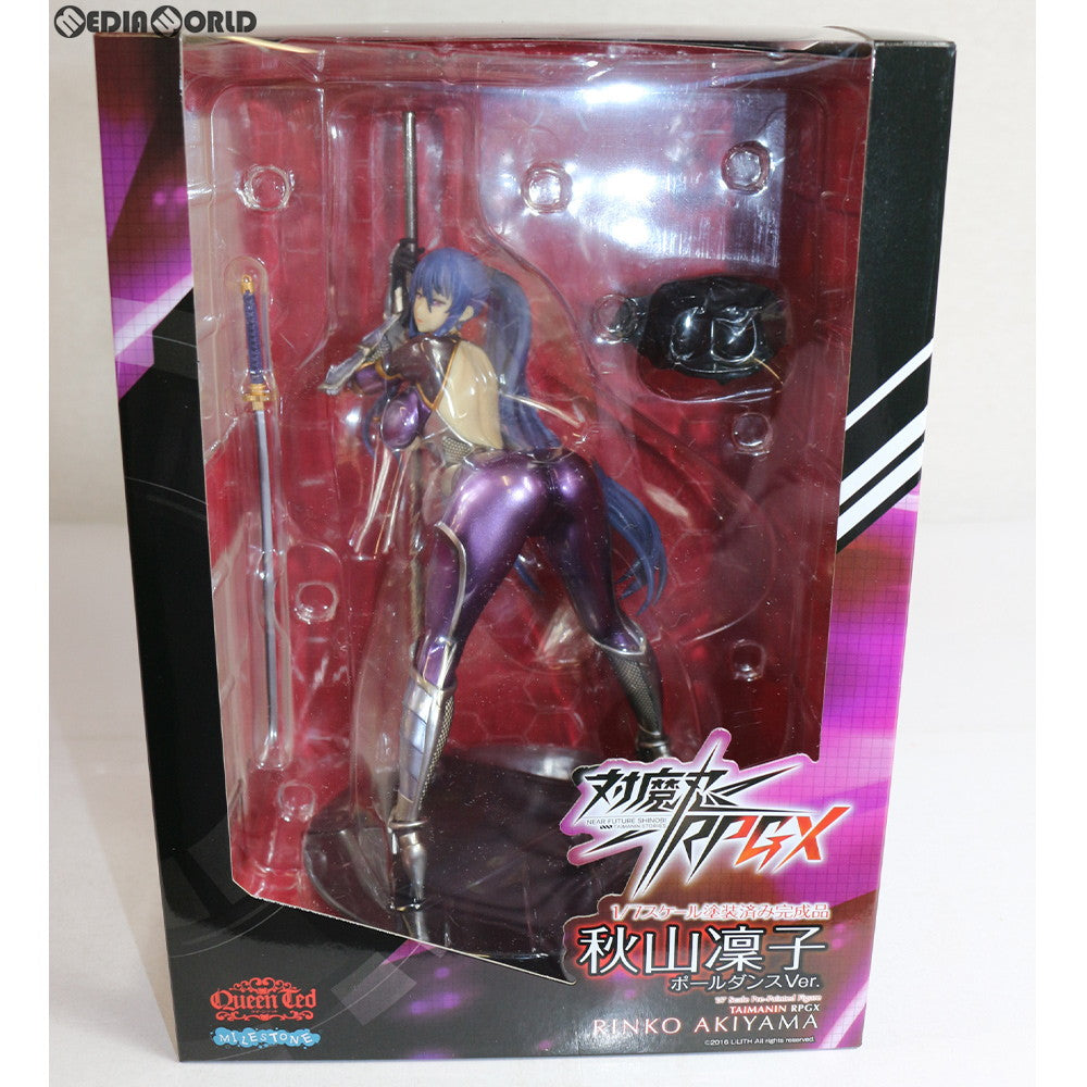 【中古即納】[FIG]秋山凜子(あきやまりんこ) ポールダンスVer. 対魔忍RPGX発売記念パッケージ 対魔忍ユキカゼ2 1/7 完成品 フィギュア クイーンテッド(20190220)