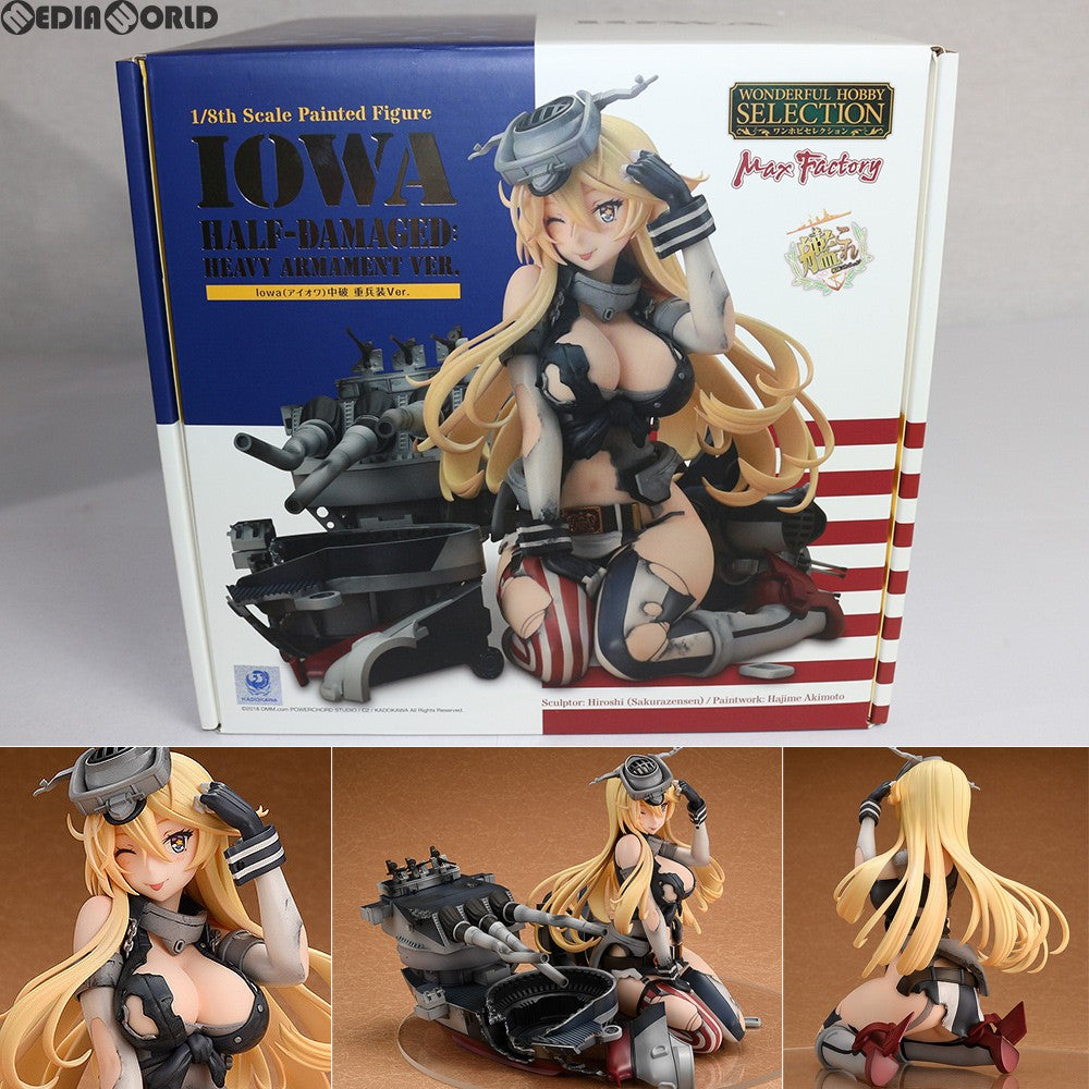 【中古即納】[FIG] GOODSMILE ONLINE SHOP限定 ワンホビセレクション Iowa(アイオワ) 中破 重兵装Ver. 艦隊これくしょん ‐艦これ‐ 1/8 完成品 フィギュア マックスファクトリー(20181018)