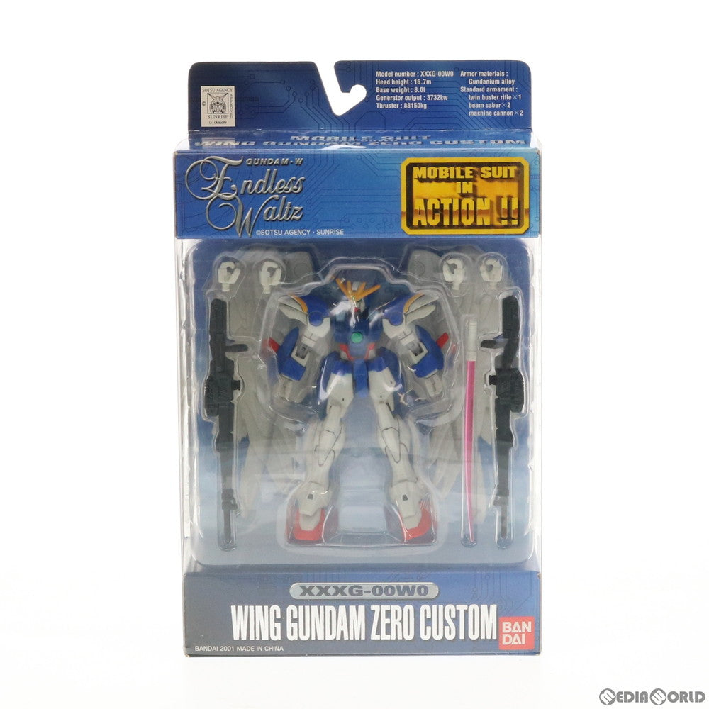 【中古即納】[FIG] MS IN ACTION!!(モビルスーツ・イン・アクション) XXXG-00W0 ウイングガンダムゼロカスタム 新機動戦記ガンダムW Endless Waltz 完成品 可動フィギュア バンダイ(20010628)
