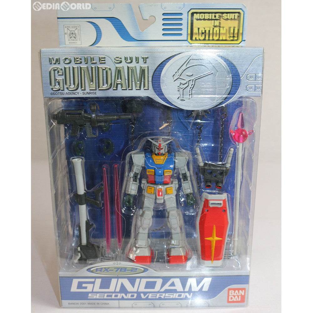 【中古即納】[FIG] MS IN ACTION!!(モビルスーツ・イン・アクション) RX-78-2 ガンダム(セカンドバージョン) 機動戦士ガンダム 完成品 可動フィギュア バンダイ(20010831)