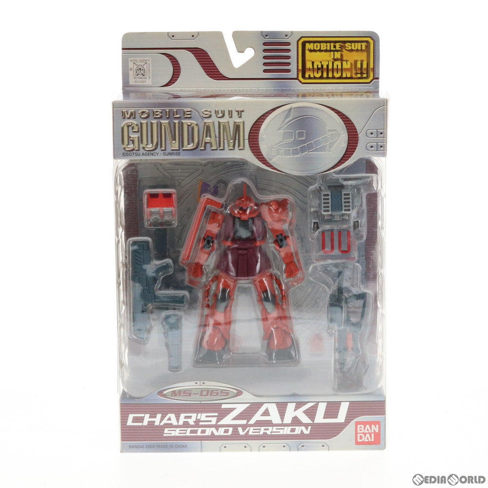 【中古即納】[FIG] MS IN ACTION!!(モビルスーツ・イン・アクション) MS-06S シャア専用ザクII(セカンドバージョン) 機動戦士ガンダム 完成品 可動フィギュア バンダイ(20021130)