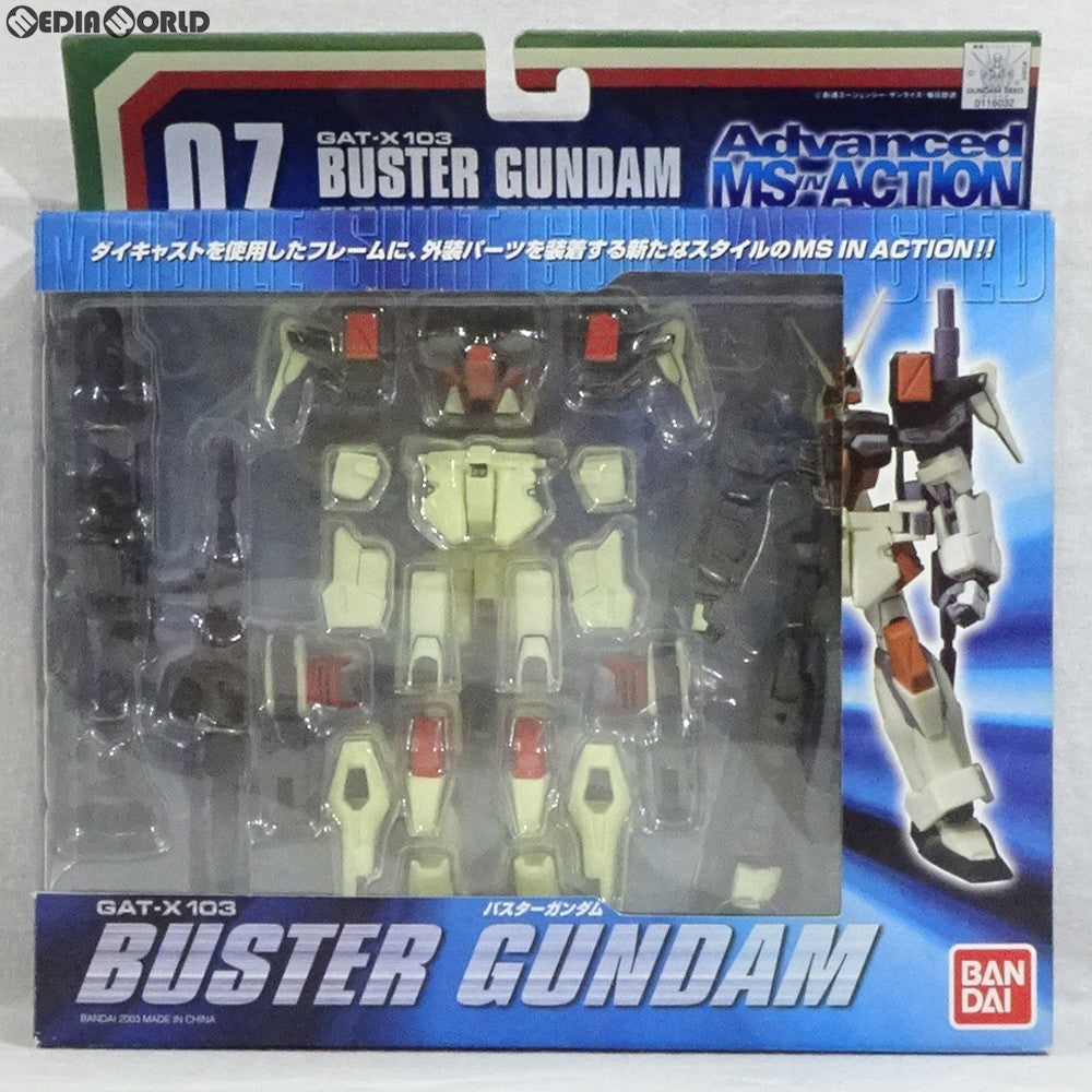 【中古即納】[FIG] Advanced MS IN ACTION(アドバンスド・モビルスーツ・イン・アクション) GAT-X103 バスターガンダム 機動戦士ガンダムSEED(シード) 完成品 可動フィギュア バンダイ(20030430)