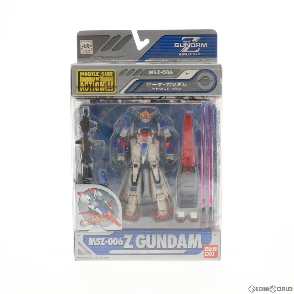 【中古即納】[FIG] MS IN ACTION!!(モビルスーツ・イン・アクション) MSZ-006 Zガンダム(セカンドバージョン) 機動戦士Zガンダム 完成品 可動フィギュア バンダイ(20030517)