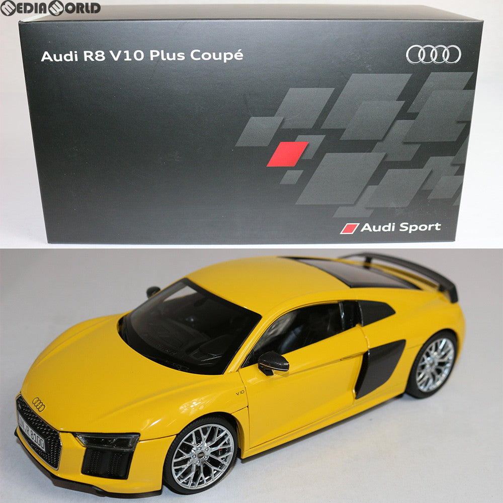 【中古即納】[FIG] ディーラーモデル 1/18 2015年モデル アウディ R8 V10 プラス クーペ ベガスイエロー 完成品 ミニカー 京商(20151231)