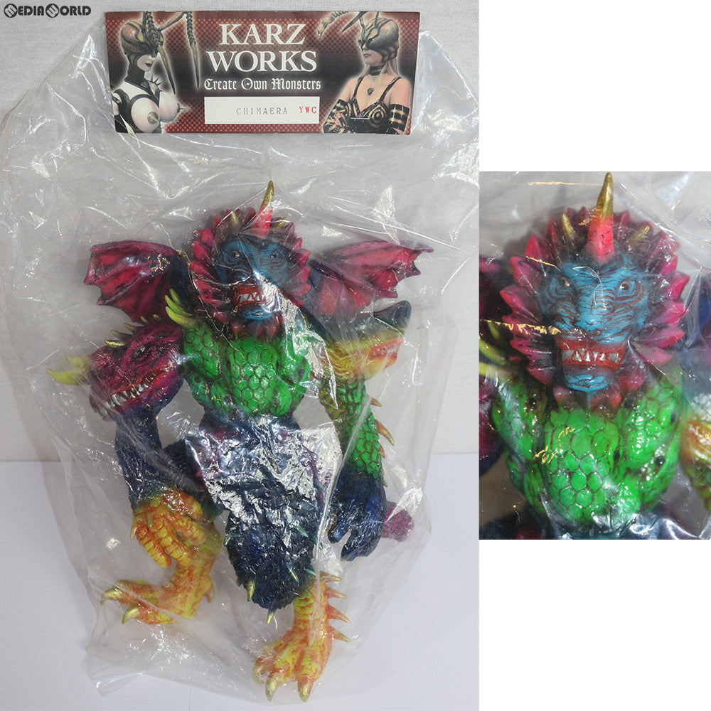 【中古即納】[FIG] CHIMAERA YWC キマイラ Yellow Wolf Custom(蓄光成型×紫&青&ピンク&緑&黄&オレンジ) 完成品 ソフビフィギュア KARZWORKS(カーズワークス) (20151231)