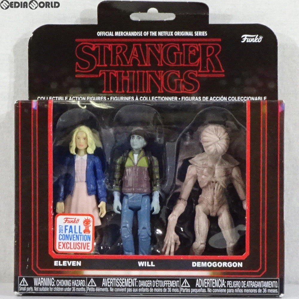 【中古即納】[FIG] 2017フォールコンベンション限定 Stranger Things Collectible Action Figures Eleven Will Demogorgon 3体セット ストレンジャー・シングス 未知の世界 完成品 可動フィギュア FUNKO(ファンコ) (20171231)