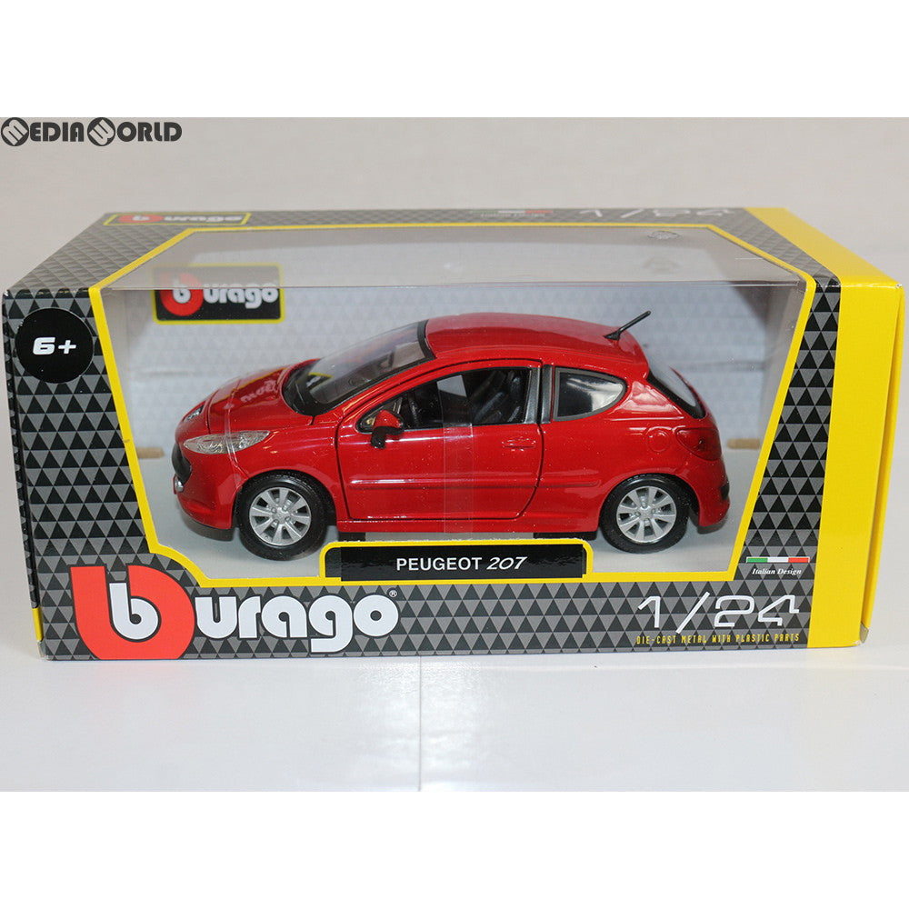 【中古即納】[FIG] 1/24 プジョー 207(レッド) 完成品 ミニカー(BUR22102R) BBURAGO(ブラゴ) (20171220)
