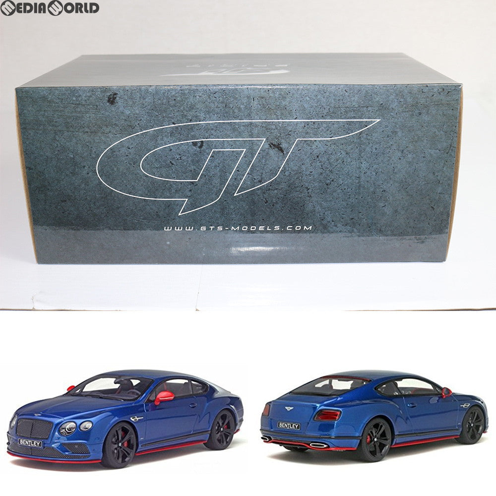 【中古即納】[FIG] 1/18 ベントレー コンチネンタル GT スピード ブラックエディション(ブルー) 完成品 ミニカー(GTS006KJ) GTスピリット(20170331)