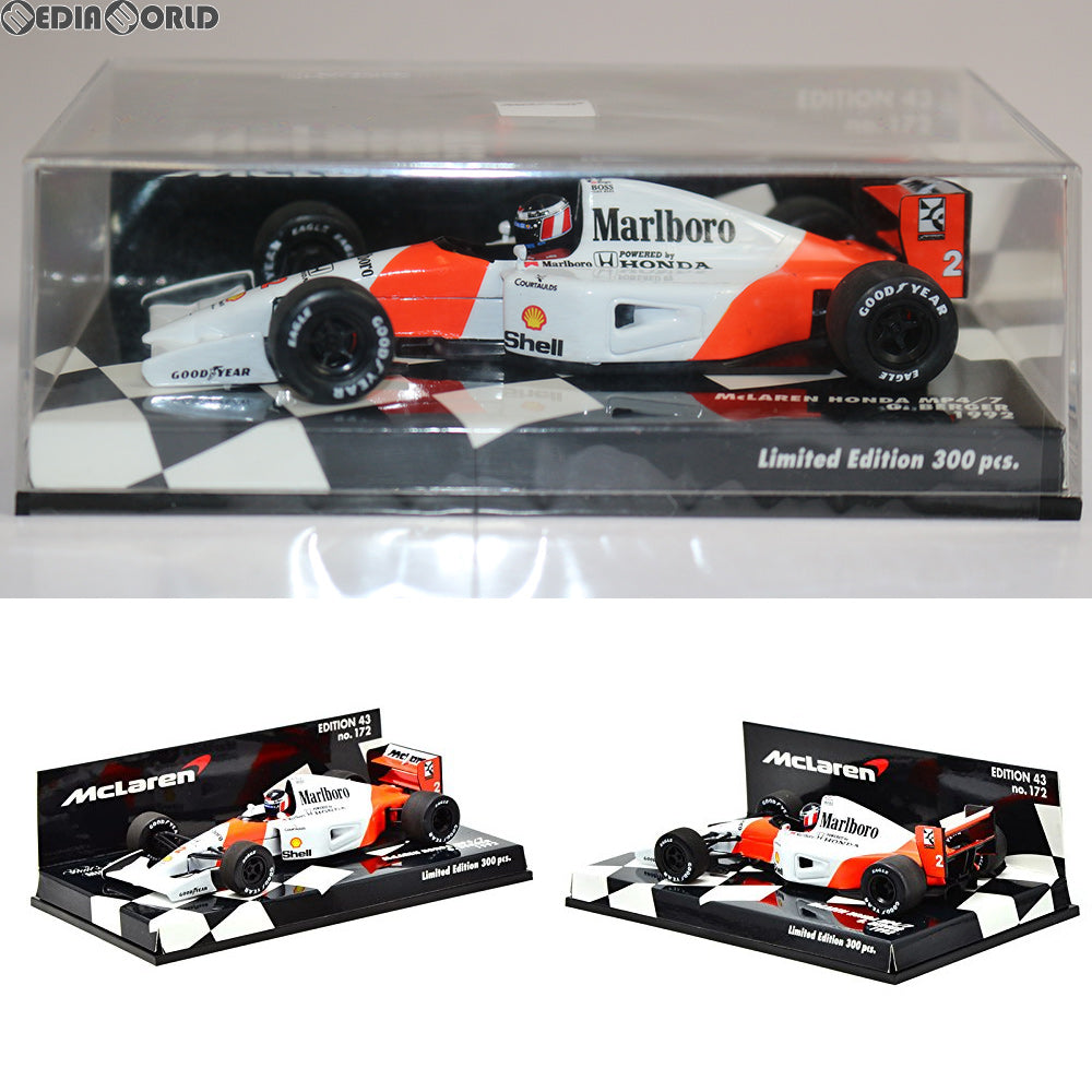 【中古即納】[FIG] 1/43 マクラーレン ホンダ MP 4/7 #2 ゲルハルト・ベルガー 1992 完成品 ミニカー(530924302) MINICHAMPS(ミニチャンプス) (20180430)