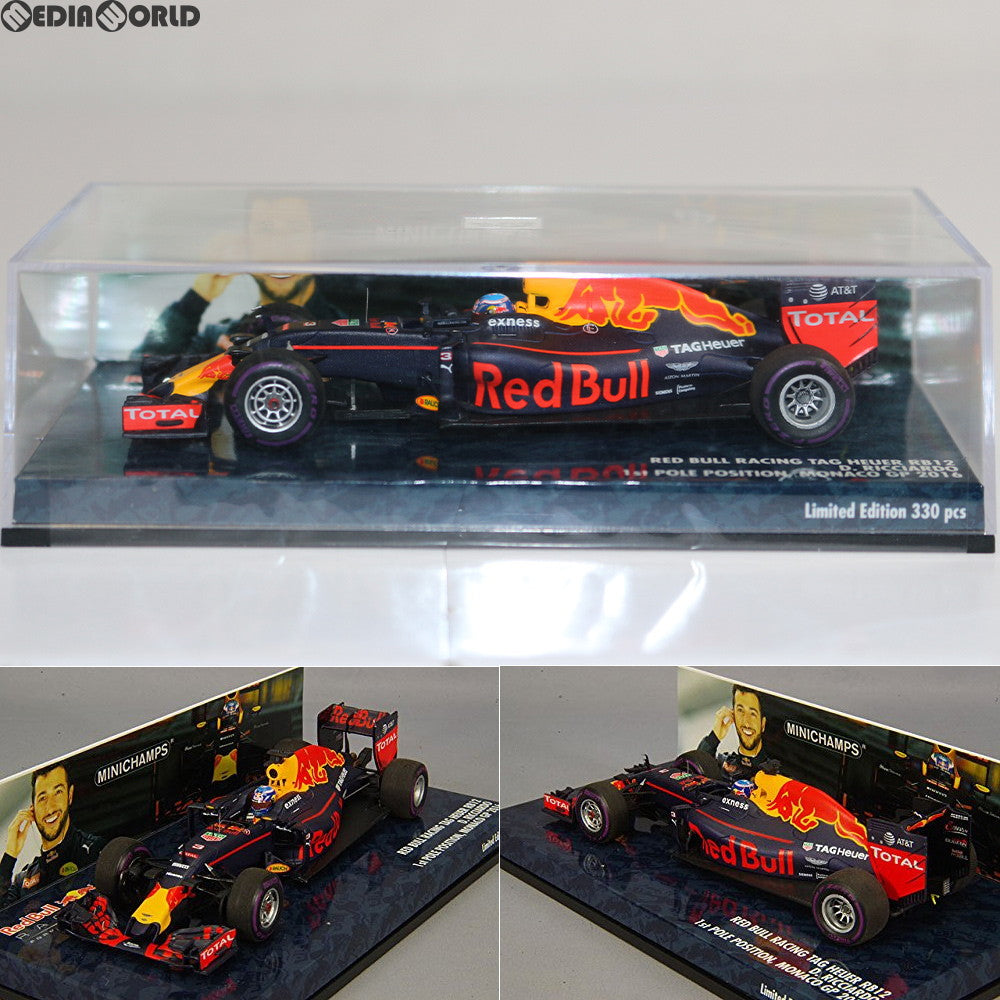 【中古即納】[FIG] 1/43 レッドブル レーシング タグ・ホイヤー RB12 ダニエル・リカルド モナコGP 2016 ポールポジション 完成品 ミニカー(417160103) MINICHAMPS(ミニチャンプス) (20170601)
