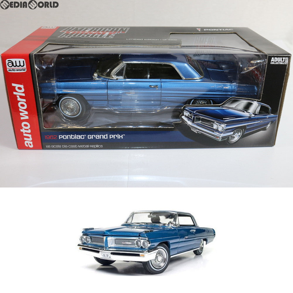 【中古即納】[FIG] 1/18 1962 Pontiac Grand Prix(ポンティアック グランプリ) (ブルー/インテリア:ブラック) Limited 1002 pieces 完成品 ミニカー AMERICAN MUSCLE(アメリカンマッスル) (20180731)