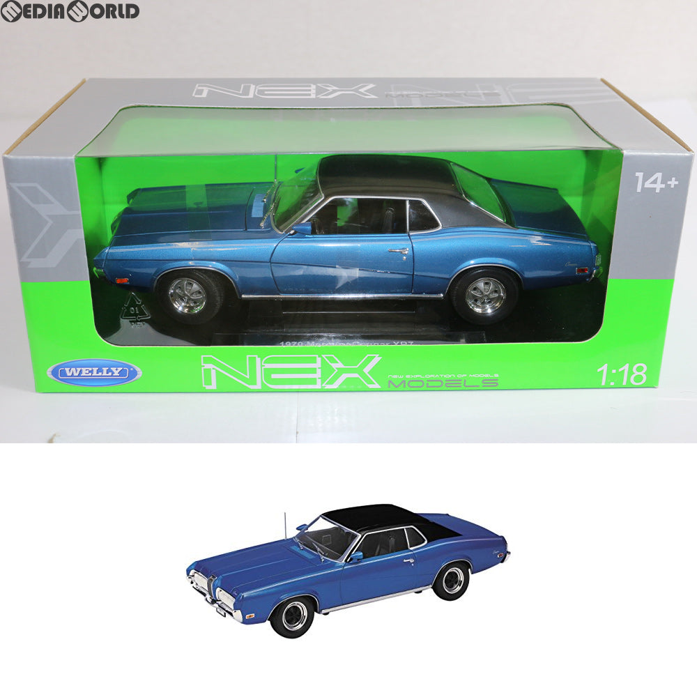 【中古即納】[FIG] 1/18 1970 フォード マーキュリー クーガー XR7(ブルー×ブラック) 完成品 ミニカー(WE12521BL) WELLY(ウィリー) (20150131)