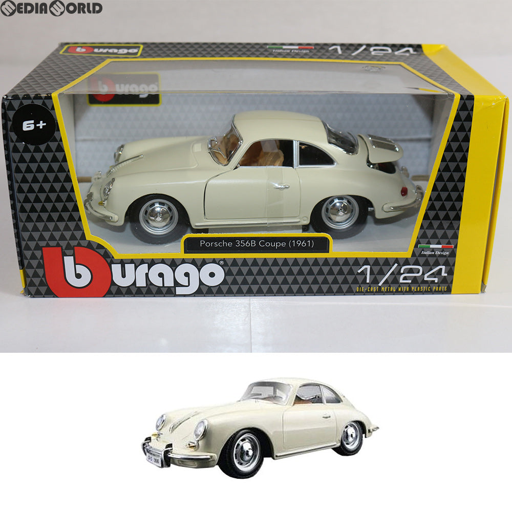 【中古即納】[FIG] 1/24 Porsche 356B Coupe 1961(ポルシェ 356B クーペ 1961) アイボリー 完成品 ミニカー(BUR22079I) Bburago(ブラゴ) (20171231)