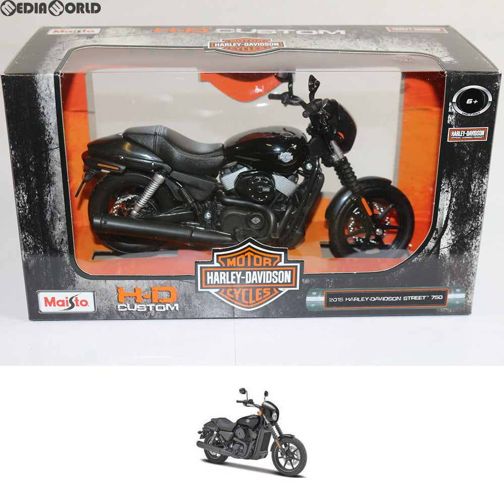 【中古即納】[FIG] 1/12 Harley Davidson(ハーレーダビッドソン) Street 750 ブラック 完成品 ミニカー(MS32333) Maisto(マイスト) (20171119)