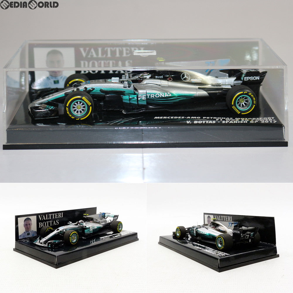 【中古即納】[FIG] 1/43 Mercedes(メルセデス) AMG Petronas Formula One Team F1 W08 EQ POWER + Valtteri Bottas 2017 完成品 ミニカー(410170077) MINICHAMPS(ミニチャンプス) (20180211)