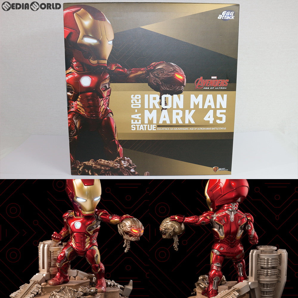 【中古即納】[FIG] エッグアタック アイアンマン・マーク45 アベンジャーズ/エイジ・オブ・ウルトロン 完成品 スタチュー フィギュア(EA-026) ビースト・キングダム(20170930)