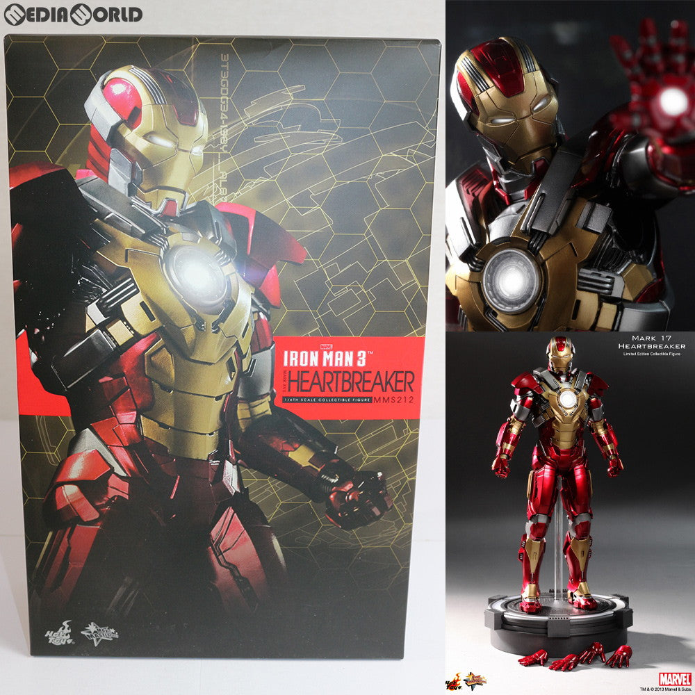 【中古即納】[FIG] ムービー・マスターピース アイアンマン・マーク17(ハートブレイカー) アイアンマン3 1/6 完成品 可動フィギュア(MM#212) ホットトイズ(20141122)