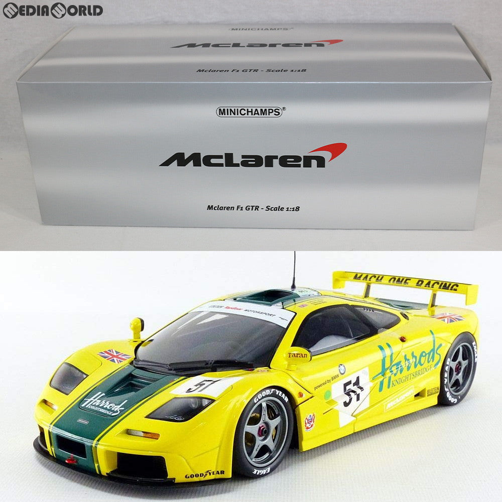 【中古即納】[FIG] 1/18 McLaren(マクラーレン) F1 GTR HARRODS MACH ONE RACING WALLACE/BELL/BELL 24h LeMans 1995 完成品 ミニカー(530133551) MINICHAMPS(ミニチャンプス) (20180430)