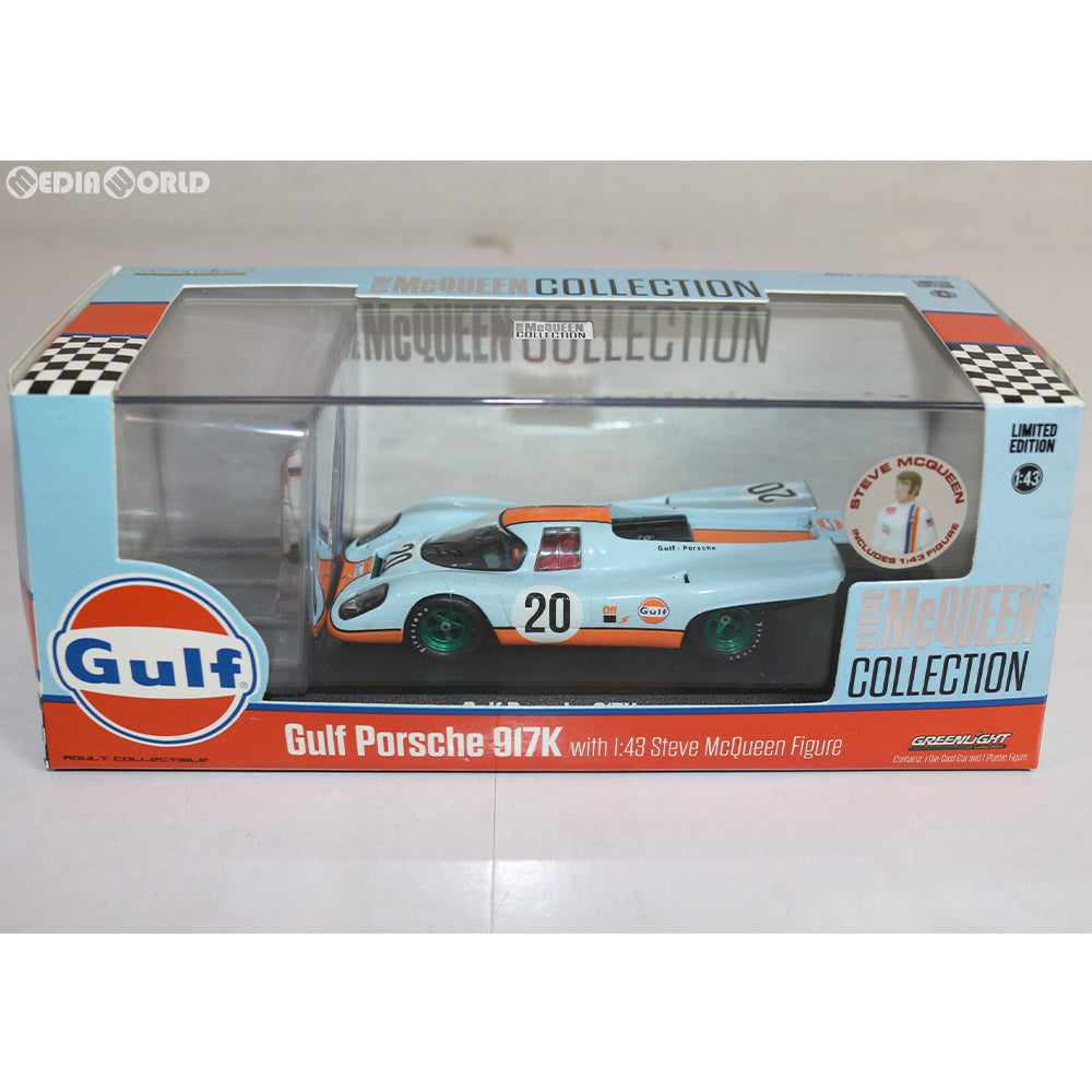 【中古即納】[FIG] Steve McQueen Collection (1930-80) - 1970 Porsche 917K Gulf Oil with Steve McQueen Figure 1/43 完成品 ミニカー(86435) GREENLIGHT(グリーンライト) (20180915)