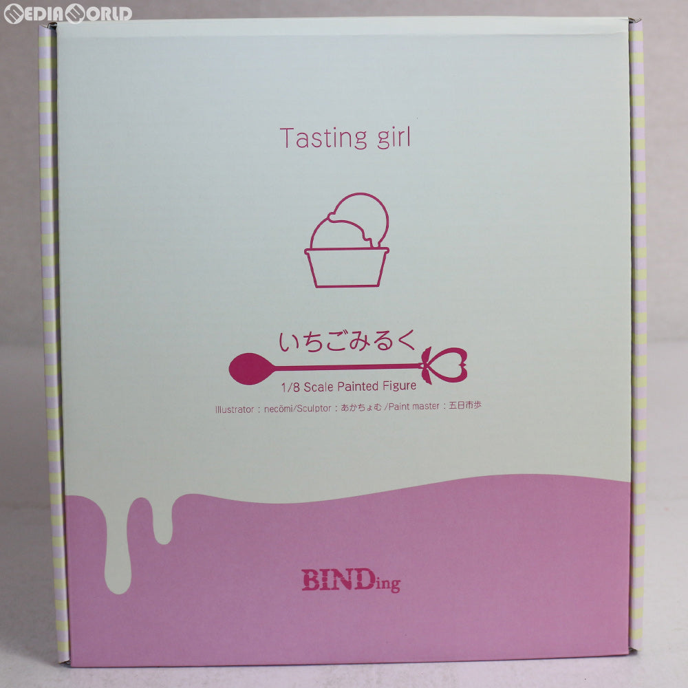 【中古即納】[FIG]ポストカード付属 クリエイターズコレクション いちごみるく Tasting girl(テイスティングガール) 1/8 完成品 フィギュア ネイティブオンラインショップ&FANZA限定 BINDing(バインディング)/ネイティブ(20190426)