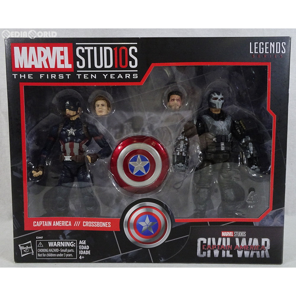 【中古即納】[FIG] 6インチ「レジェンド」マーベル・スタジオ10周年シリーズ 2パック #09 キャプテン・アメリカ&クロスボーンズ シビル・ウォー アクションフィギュア(海外流通版) ハズブロ(20180831)