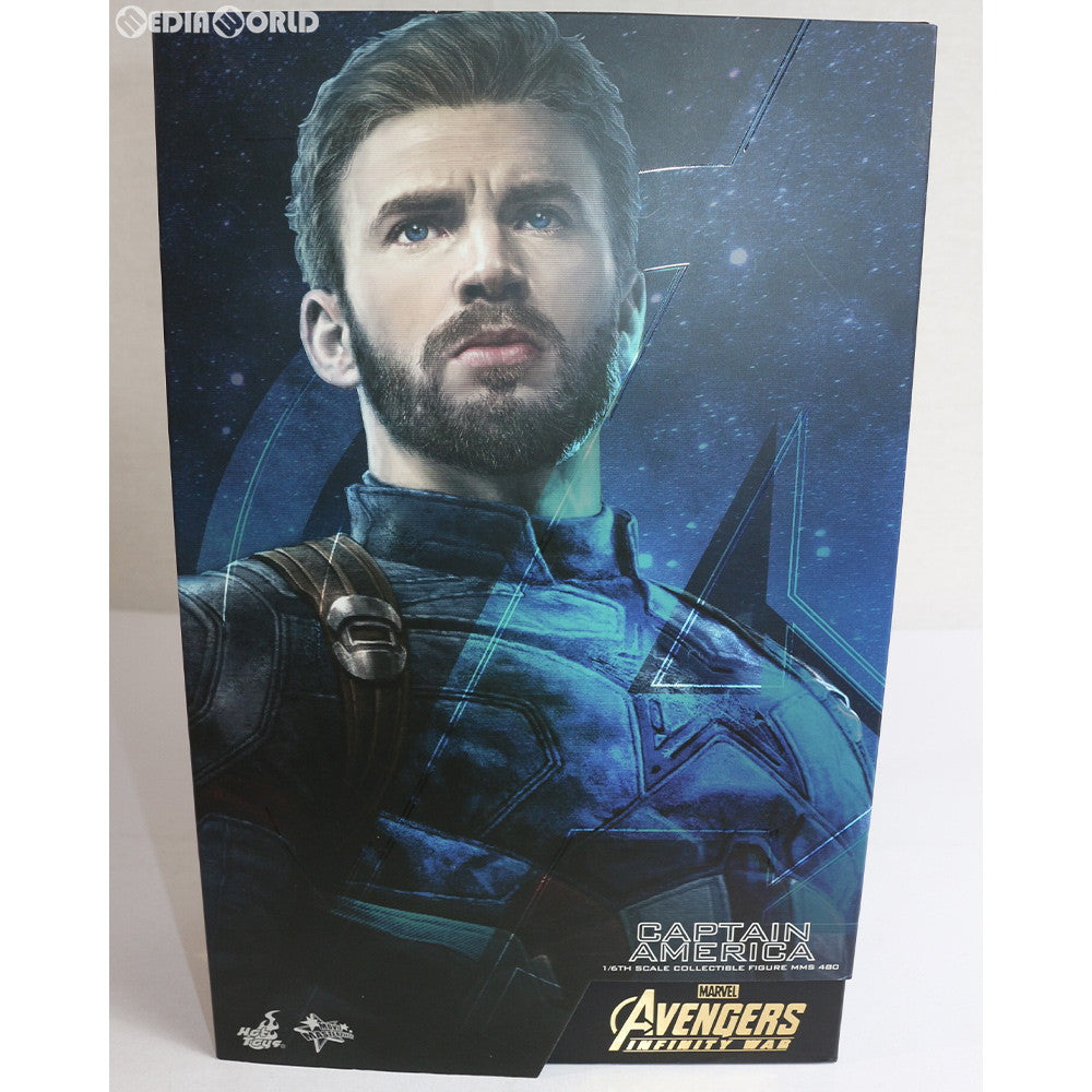 【中古即納】[FIG] ムービー・マスターピース キャプテン・アメリカ アベンジャーズ/インフィニティ・ウォー 1/6 完成品 可動フィギュア(MM#480) ホットトイズ(20181222)