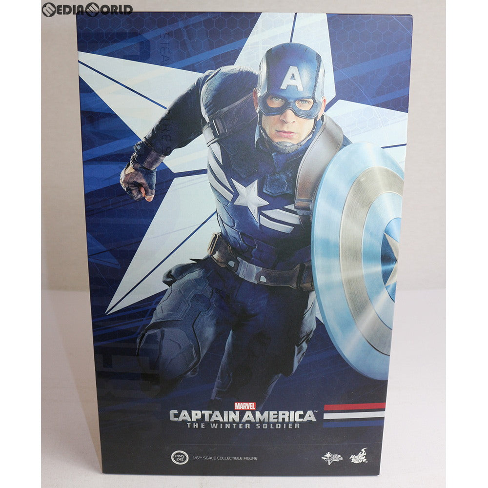【中古即納】[FIG] ムービー・マスターピース キャプテン・アメリカ(ステルス・スーツ版) キャプテン・アメリカ/ウィンター・ソルジャー 1/6 完成品 フィギュア(二次出荷版) ホットトイズ(20150228)