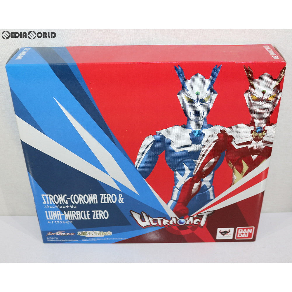 【中古即納】[FIG] 魂ウェブ商店限定 ULTRA-ACT(ウルトラアクト) ストロングコロナゼロ&ルナミラクルゼロ ウルトラゼロファイト 完成品 可動フィギュア バンダイ(20140726)